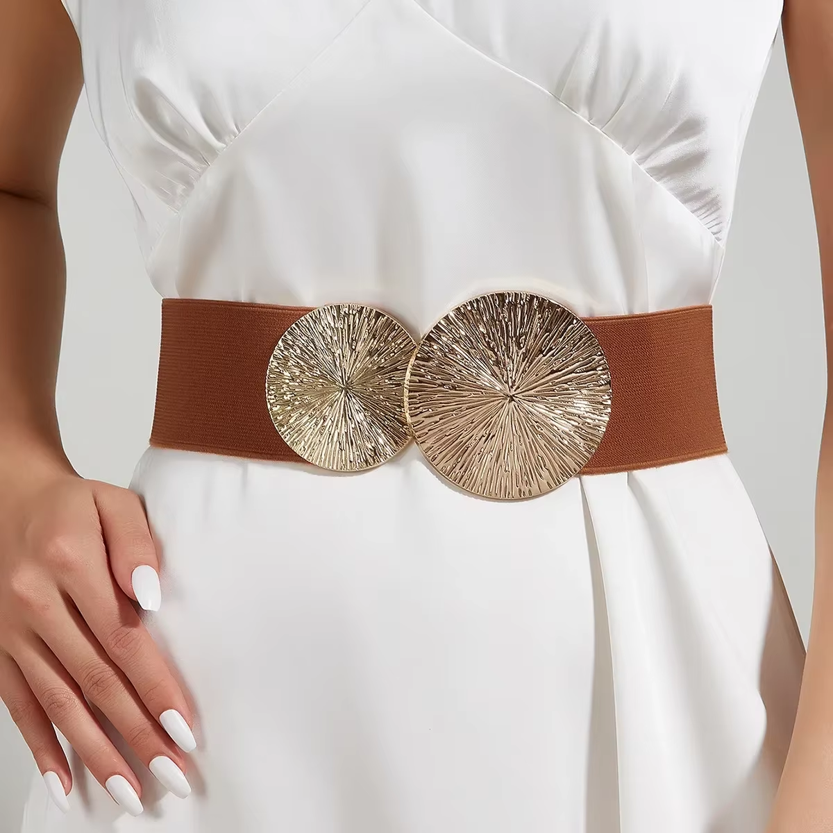 Belts Fashion Women High Quality Elastic Wide Waist Seal Coat Dress Corset Belts for Women Luxury Designer Female Waistband Sweater Decorative Belt Ladies Simple Belted Decorative Coat with Wide Dress