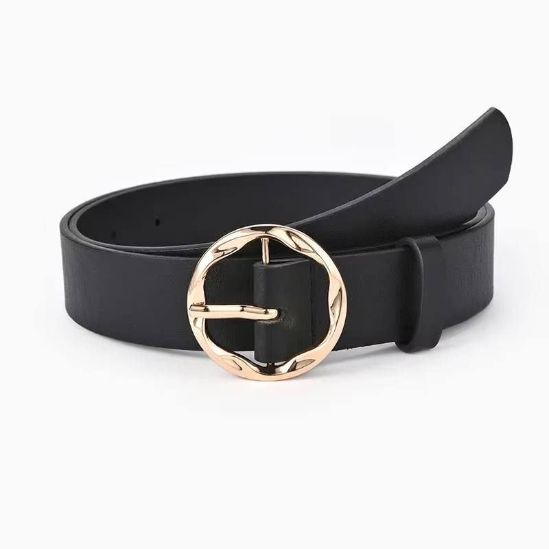New Women's Wide Belt Fashion Snake Pattern Leopard Pattern Decorative Jeans Irregular Round Buckle Belt for Women