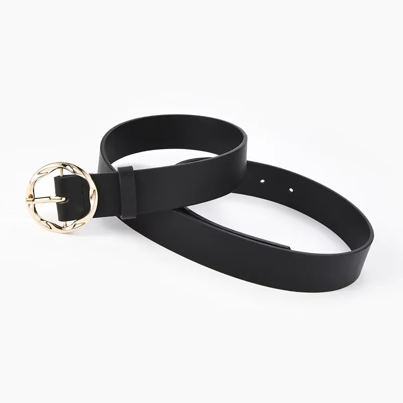 New Women's Wide Belt Fashion Snake Pattern Leopard Pattern Decorative Jeans Irregular Round Buckle Belt for Women