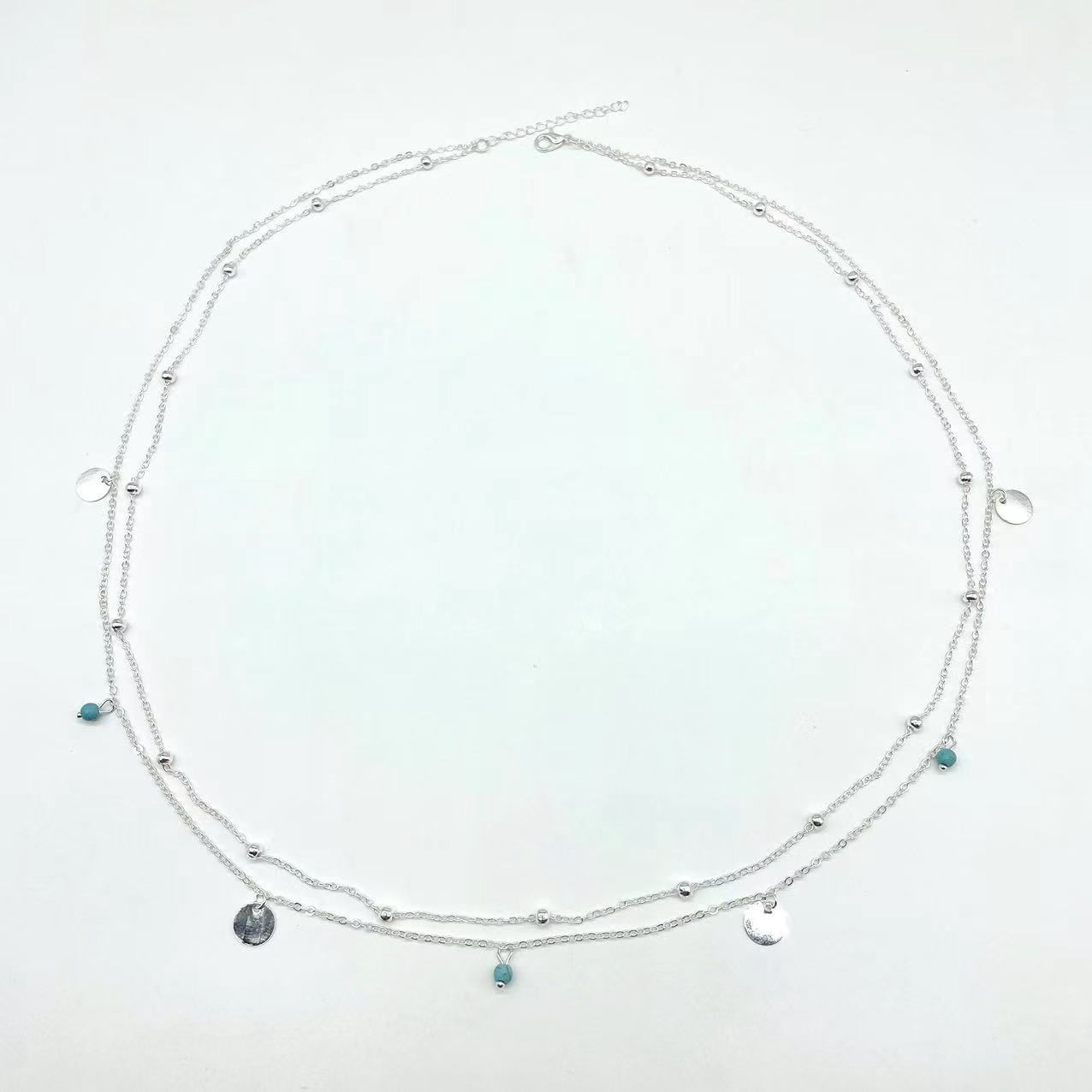 Summer Beach Bikini Waist Chain For Women Girls Double Layer Boho Sequins Disc Beads Waist Belly Chain Sexy Body Chain Jewelry