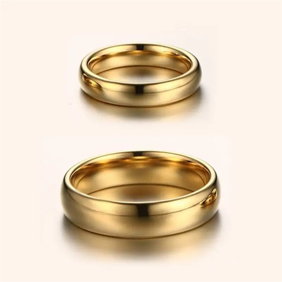 Fashion Luxury Golden Engagement Wedding Ring Couple Ring Simple Fashion Style Fine Jewelry Anniversary Gift Men and Women Ring Suitable for Wedding/Party/Party/Engagement/Anniversary/Consulting