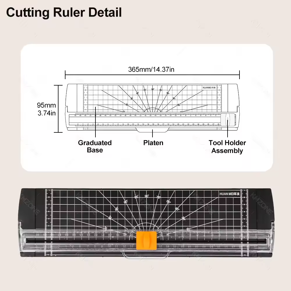 Office Bidirectional A4 A5 Guillotine Paper Cutter with Automatic Security Safe Guard for Photo Coupon Craft Paper Lightweight, Paper Photo Cutter A5 A4 A3 A2  Trimmer Ruler Guillotine