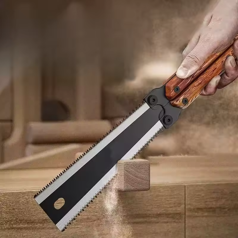 Portable Folding  Hand  Saw SK5 Steel Pocket Garden Double-sided Tooth Saw Japanese Saw, Flush Cut Trim Saw For Woodworking Camping Pruning Saw With Hard Teeth Hacksaw Garden Trimming