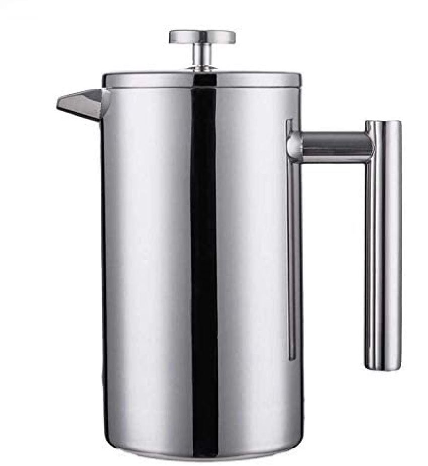 French Press Coffee Double Wall Stainless Steel Mirror French Press - 800Ml