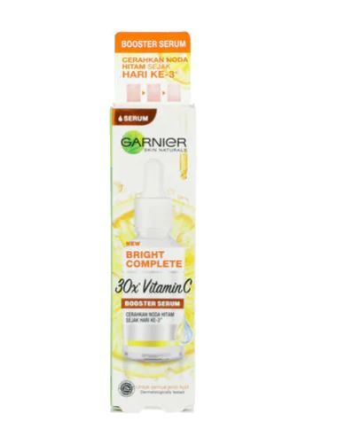 Garnier Bright Complete 30 X Vitamin C Booster Serum 30ml
Garnier Bright Complete 30 X Vitamin C Booster Serum 30ml