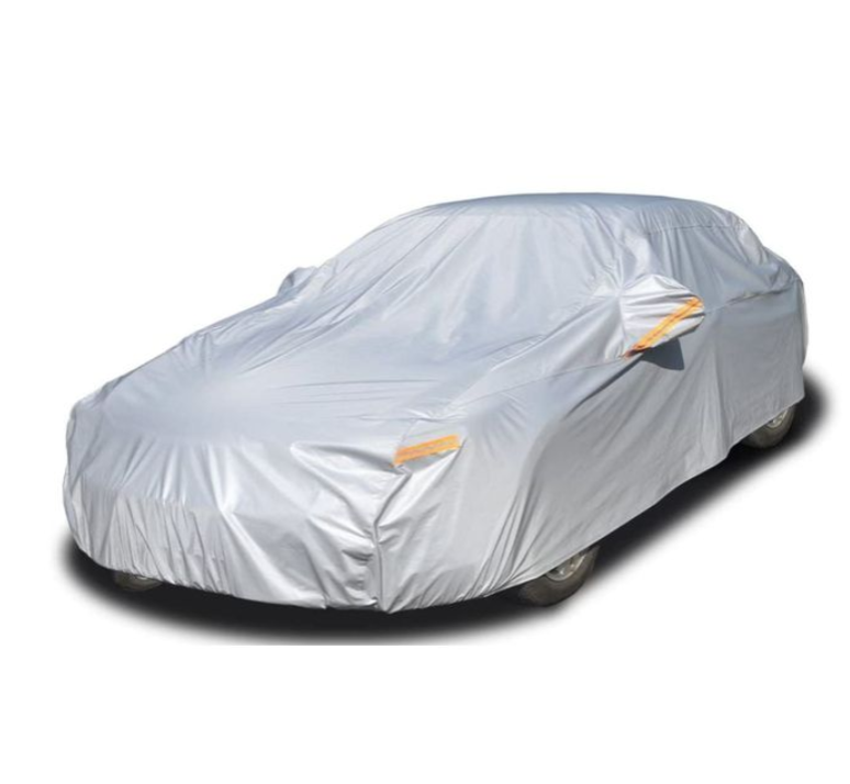 Universal grey Car Cover Outdoor Weather Waterproof Breathable Scratch Rain Snow Heat Resistant Protection Car Covers. - Size YXL