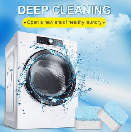 12 PCS Washing Machine Cleaner Effervescent Tablets Deep Cleaning Remove Odor Decontamination Tablet Household Supplies