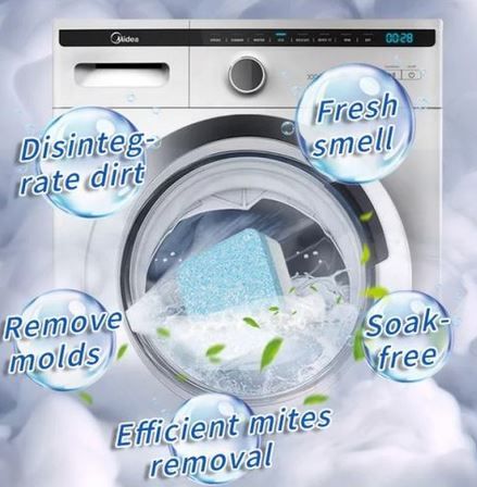 12 PCS Washing Machine Cleaner Effervescent Tablets Deep Cleaning Remove Odor Decontamination Tablet Household Supplies