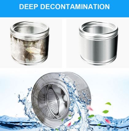 12 PCS Washing Machine Cleaner Effervescent Tablets Deep Cleaning Remove Odor Decontamination Tablet Household Supplies