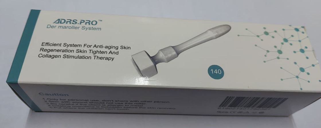 Derma Stamp System Hair Regrowth Professional 140 Microneedles Anti Wrinkle Therapy Dermastamp Roller Skin Beard Growth Care Tool with 0.2/0.25/0.3/0.5/0.75/1.0/1.5/2.0/2.5/3.0mm