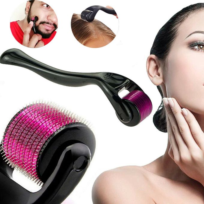 1.5MM Derma Roller 540 purple micro needle Dermaroller Beard Hair Growth Skin Face Wrinkle & Anti-Aging Acne Scar Derma Microneedling roller Rejuvenation Hair Loss Regrowth