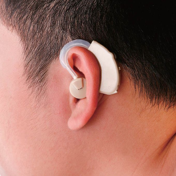 1Pcs Hearing Aid Personal Hearing Amplifier For The Elderly Deaf Ear Sound Amplifier- Beige Hearing Enhancement Device Battery Powered