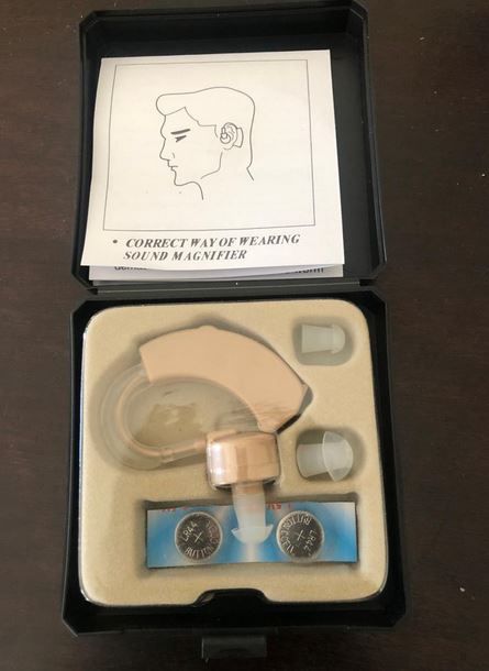 1Pcs Hearing Aid Personal Hearing Amplifier For The Elderly Deaf Ear Sound Amplifier- Beige Hearing Enhancement Device Battery Powered