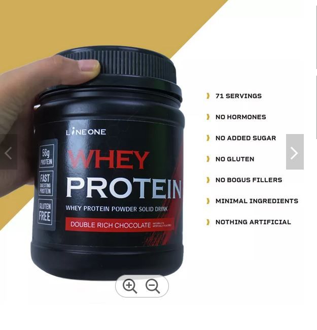 Line One 100% Whey Protein Mass Gainer Double Chocolate 500g - Fast Muscle Growth - Post-Workout