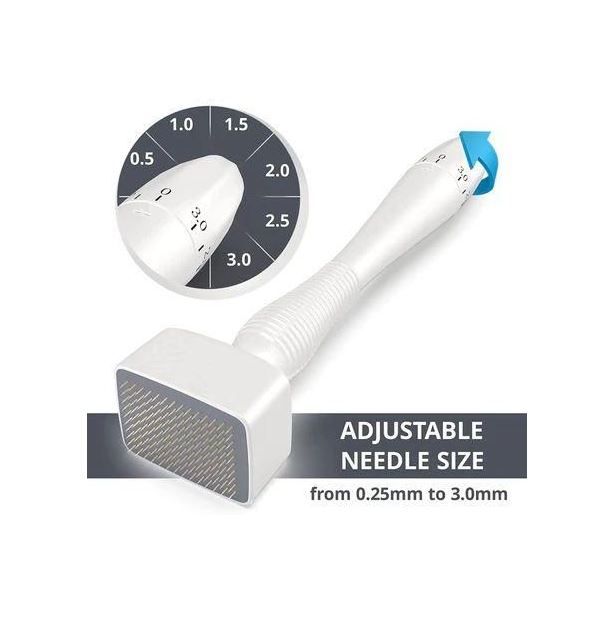 Derma Stamp System Hair Regrowth Professional 140 Microneedles Anti Wrinkle Therapy Dermastamp Roller Skin Beard Growth Care Tool with 0.2/0.25/0.3/0.5/0.75/1.0/1.5/2.0/2.5/3.0mm