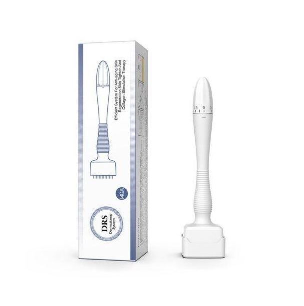 Derma Stamp System Hair Regrowth Professional 140 Microneedles Anti Wrinkle Therapy Dermastamp Roller Skin Beard Growth Care Tool with 0.2/0.25/0.3/0.5/0.75/1.0/1.5/2.0/2.5/3.0mm