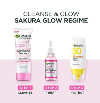 Garnier Sakura Glow Bright Complete Garnier  30x Hyaluronic acid Booster serum 30ml