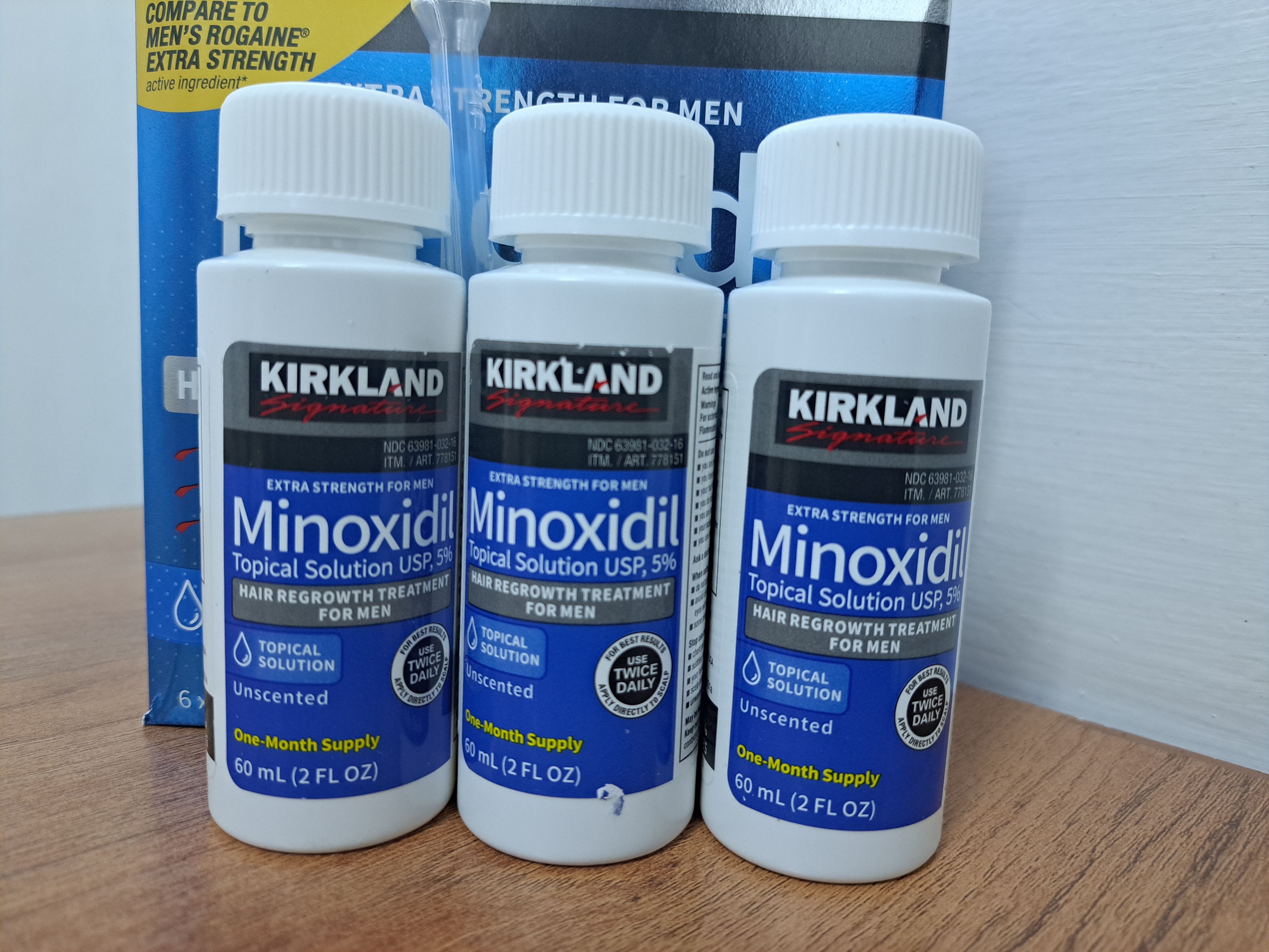 Kirkland Minoxidil 5% Extra Strength Hair Regrowth PLUS FREE DROPPER