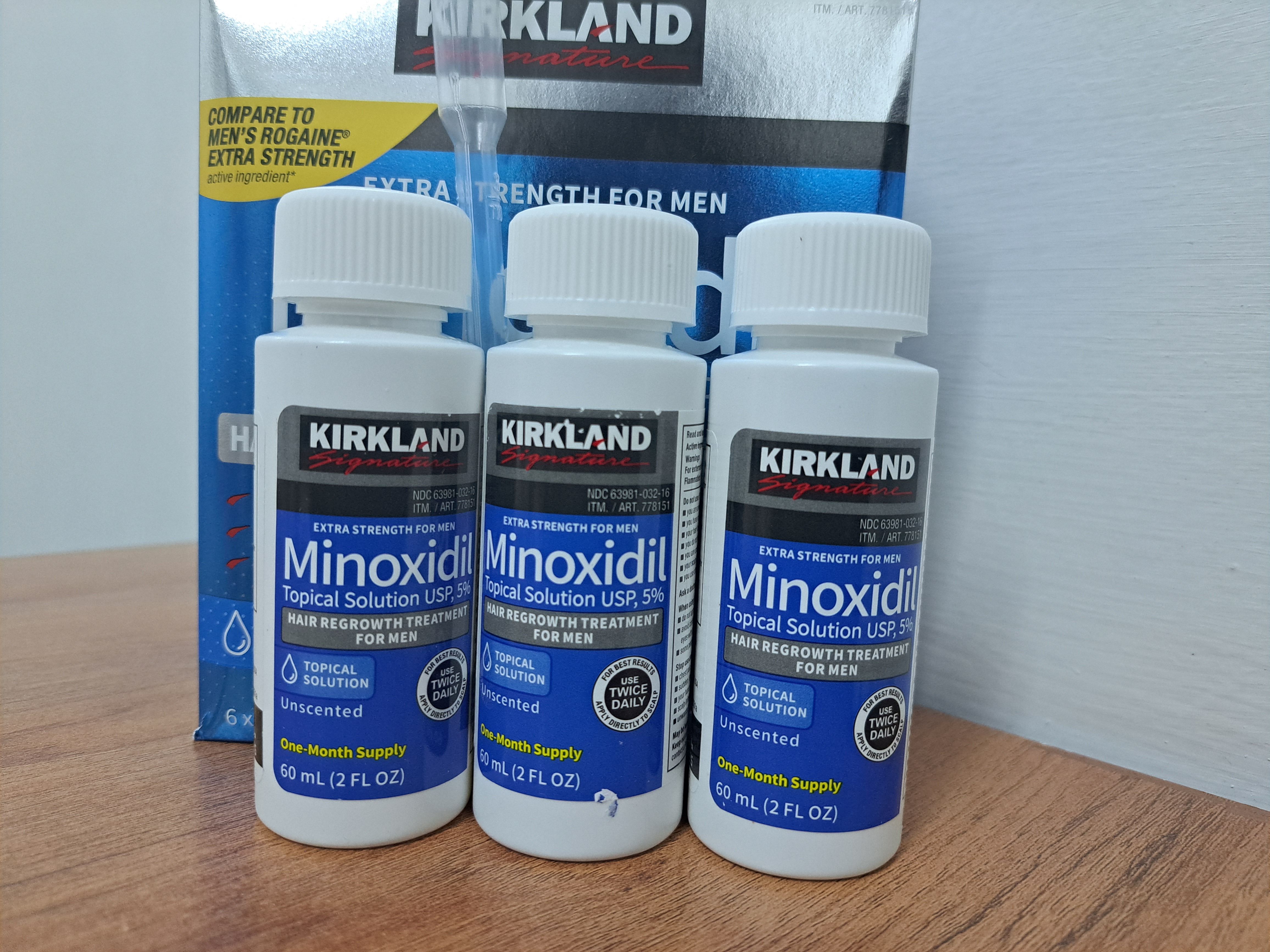 Kirkland Minoxidil 5% Extra Strength Hair Regrowth PLUS FREE DROPPER