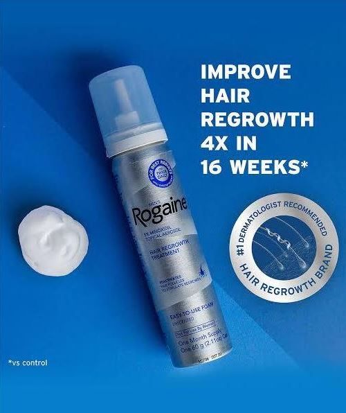 Original Men's Rogaine 5% Minoxidil Hair Regrowth Treatment Foam ,1 month supply guaranteed results                                                                      ,