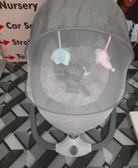 Electric Smart Baby Electric Rocking Chair Baby Swing Cradle w/ Bluetooth Music-Grey/Blue/Pink  Multicolor  ( From Newborn To 2 Years)                                   .