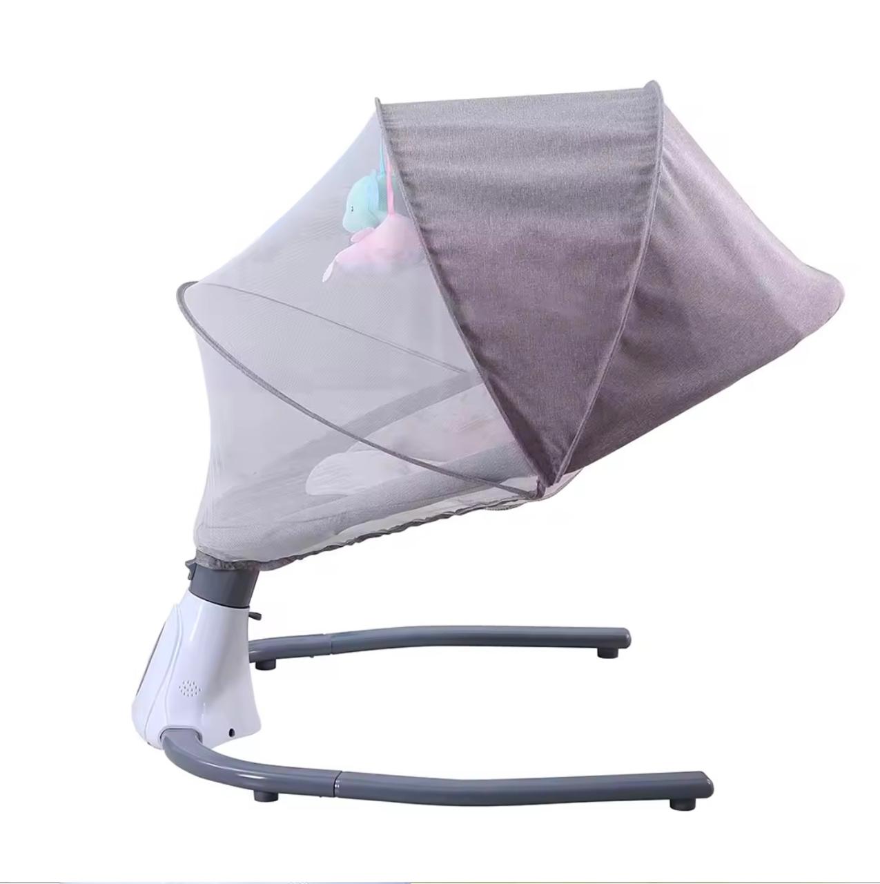 Electric Smart Baby Electric Rocking Chair Baby Swing Cradle w/ Bluetooth Music-Grey/Blue/Pink  Multicolor  ( From Newborn To 2 Years)                                   .