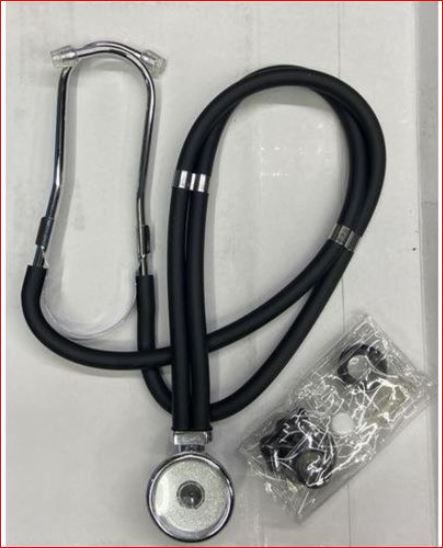 Double tube dual head Professional Sprague Rappaport Diagnostic Stethoscope - Black