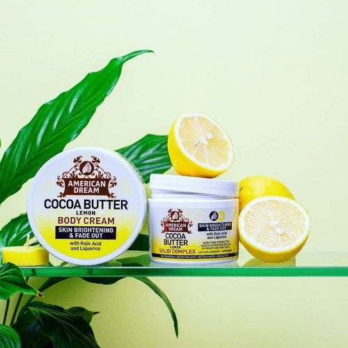 skin brightening and fade out american dream cocoa butter lemon body cream