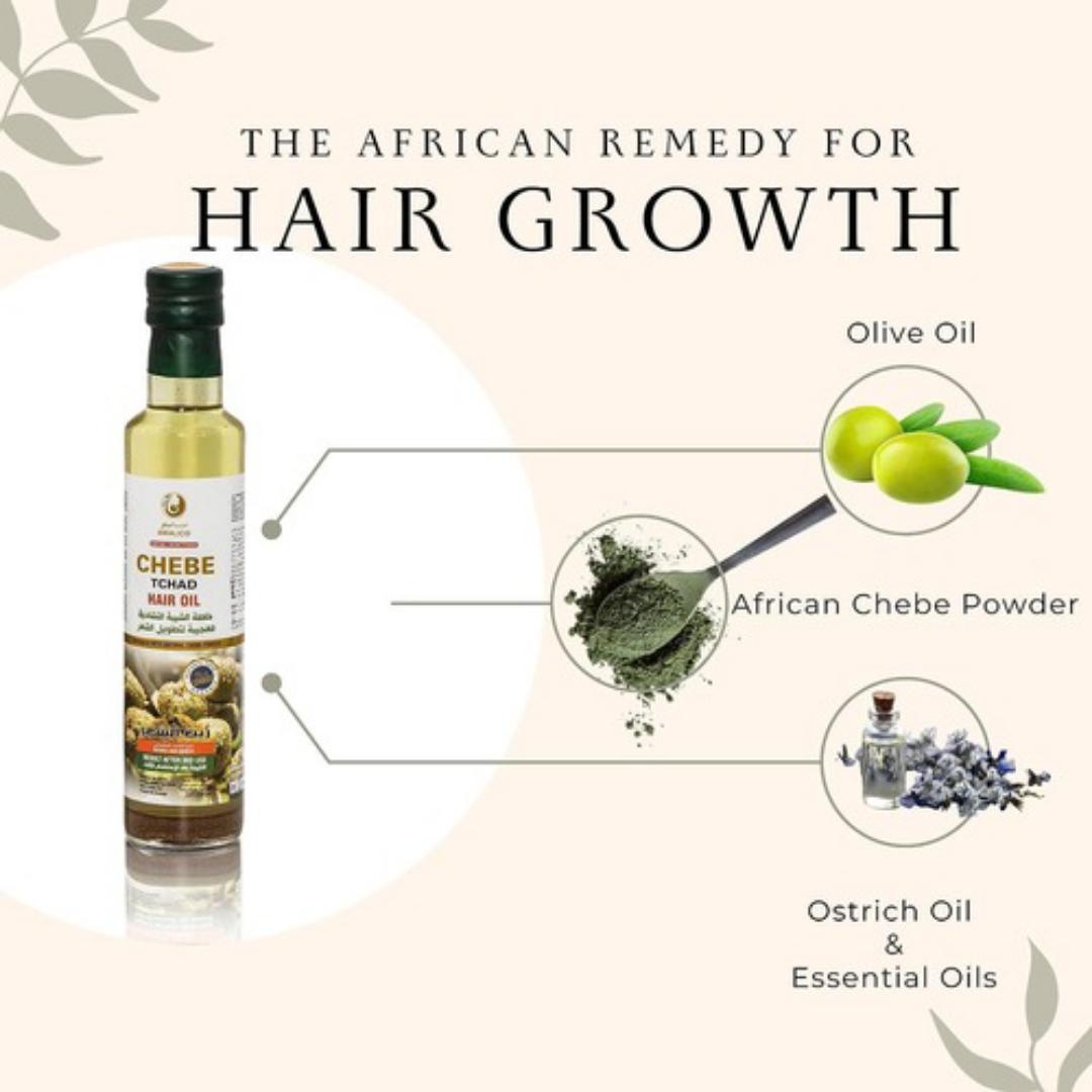 Amalico chebe oil chebe hair oil enhanced with natural chebe powder- import from tchad