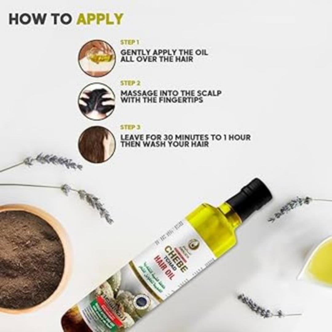 Amalico chebe oil chebe hair oil enhanced with natural chebe powder- import from tchad