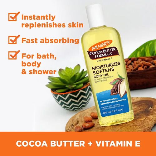 Palmer's cocoa butter formula with vitamin E body oil,48hr moisture and softening