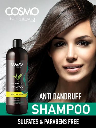 Cosmo Tea tree oil anti-dandruff shampoo, sulfates and parabens free [New Improved]
