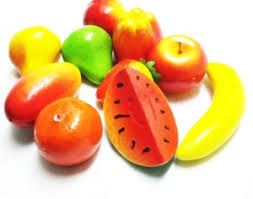 MIXED/ASSORTED ARTIFICIAL/FAUX PLASTIC FRUITS/ SIMULATION FRUIT SET -KITCHEN/ DINING TABLE DECOR