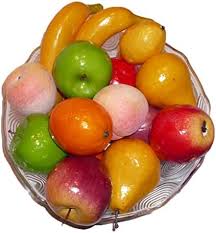MIXED/ASSORTED ARTIFICIAL/FAUX PLASTIC FRUITS/ SIMULATION FRUIT SET -KITCHEN/ DINING TABLE DECOR