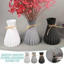 NORDIC FOLDING LINES MODERN HOME DECOR UNBREAKABLE PLASTIC FLOWER VASE/ CENTER PIECE/OFFICE DECOR/COFFEE TABLE DECOR/CONSOLE TABLE DECOR