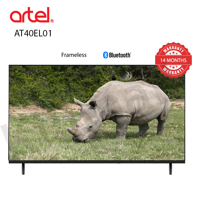 Artel 40 inch Frameless Bluetooth Smart TV(AT40EL01)Netflix Youtube Android AC Energy Saving Televison 1G+8G