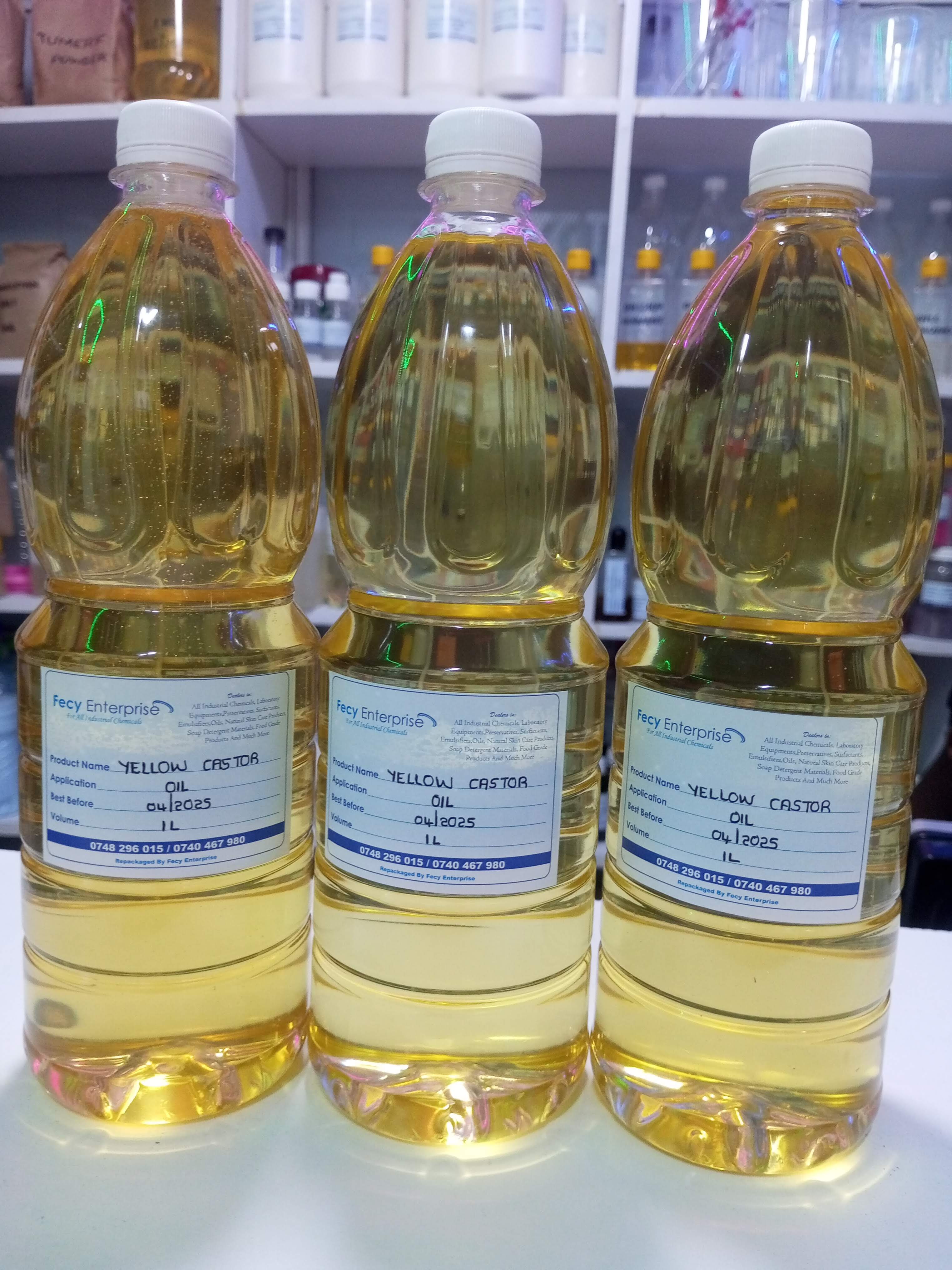 Yellow Castor Oil Cold Pressed Hexane Free