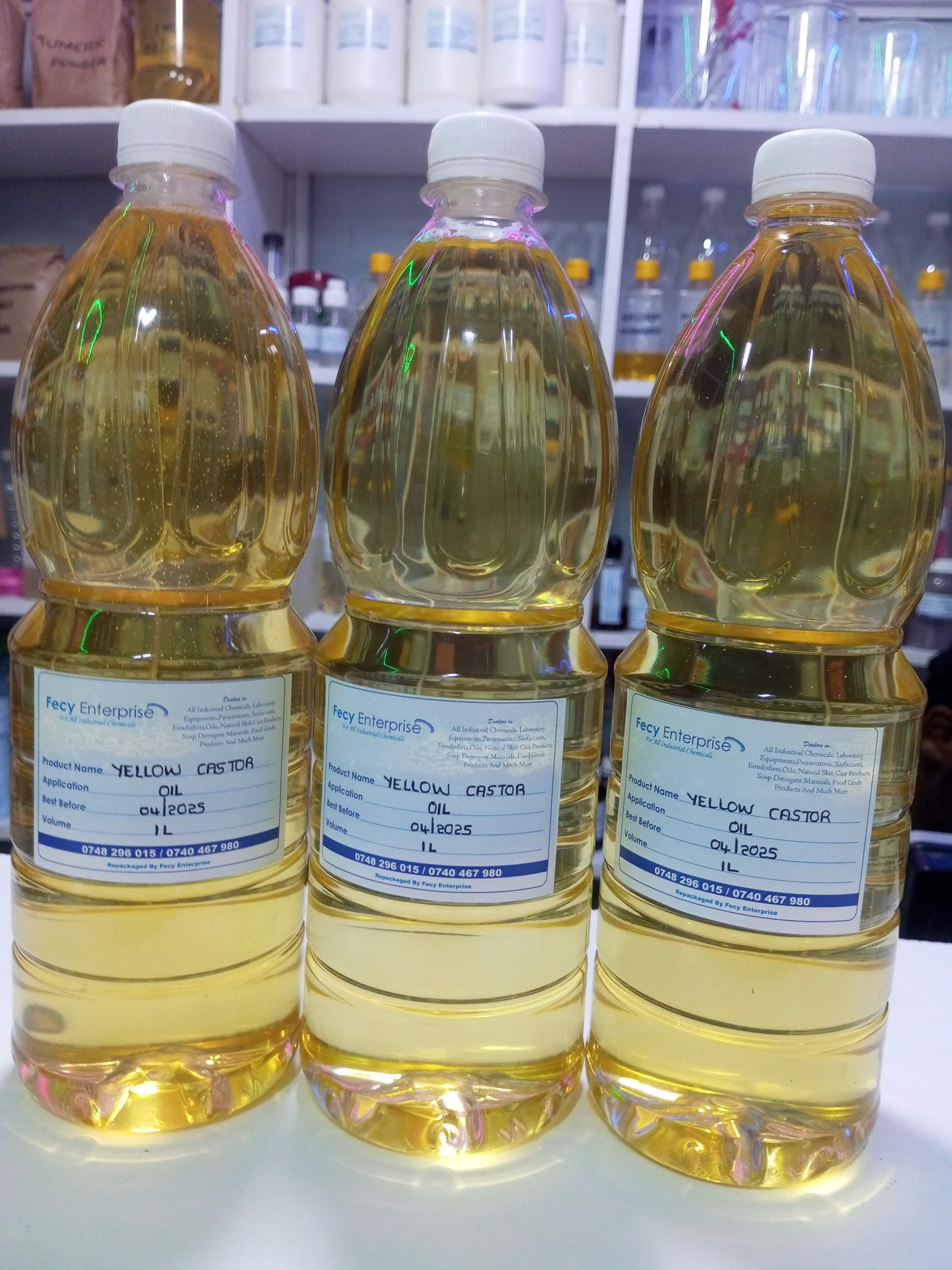 Yellow Castor Oil Cold Pressed Hexane Free