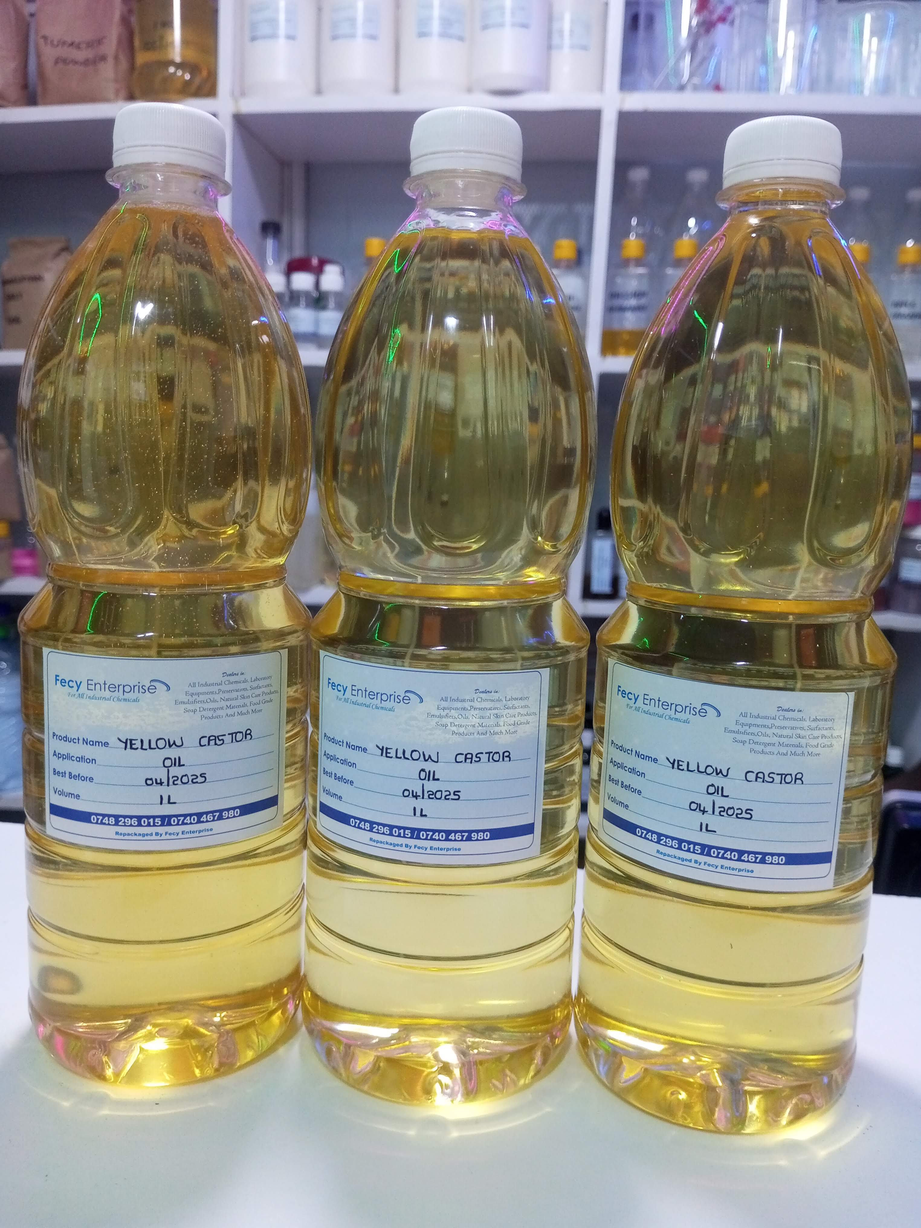 Yellow Castor Oil Cold Pressed Hexane Free