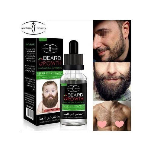 AICHUN BEAUTY Beard Oil Mustache Hair Pure Natural Nutrients Skin Cleansing Vitamins Grapefruit Seed Oil Ginger Andrea Hair 30ml