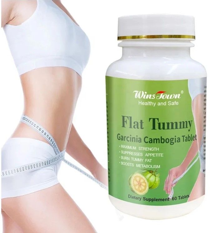 Flat Tummy Tablet With Garcinia Cambogia (800mg)  Wins Town Flat Tummy Pills Carcinia Cambogia 60 Capsules Burnst Tummy