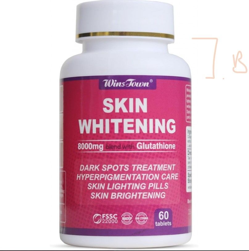 Skin Whitening by Winstown 60 Pills.8000MG GLUTATHIONE – Packed with Glutathione, one of the most powerful antioxidants, helps maintain young looking and smooth wrinkle free skin