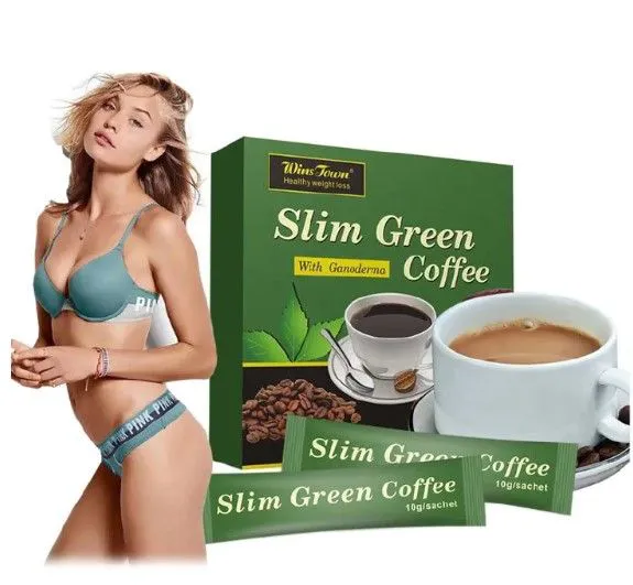 Slim Green Coffee with Ganoderma | Instant Coffee for Weight Loss,Detox,  Appetite Control, Bloating, and Metabolism