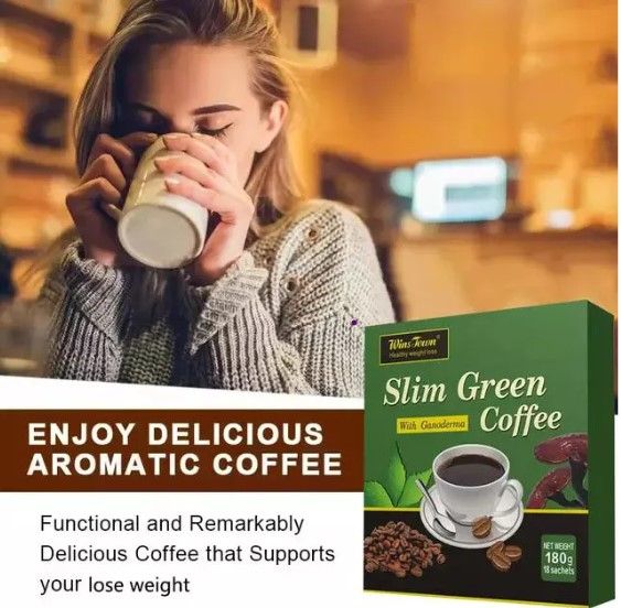 Slim Green Coffee with Ganoderma | Instant Coffee for Weight Loss,Detox,  Appetite Control, Bloating, and Metabolism