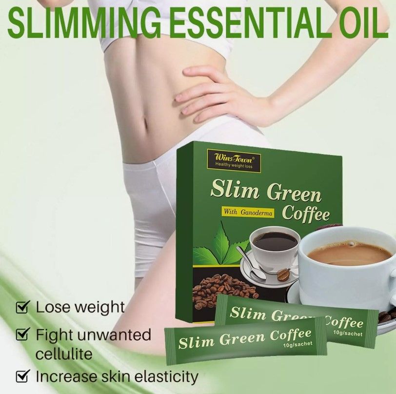 Slim Green Coffee with Ganoderma | Instant Coffee for Weight Loss,Detox,  Appetite Control, Bloating, and Metabolism