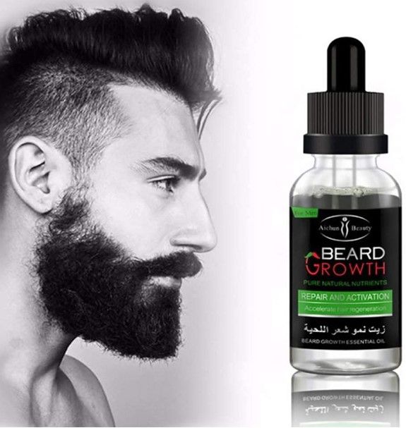 AICHUN BEAUTY Beard Oil Mustache Hair Pure Natural Nutrients Skin Cleansing Vitamins Grapefruit Seed Oil Ginger Andrea Hair 30ml