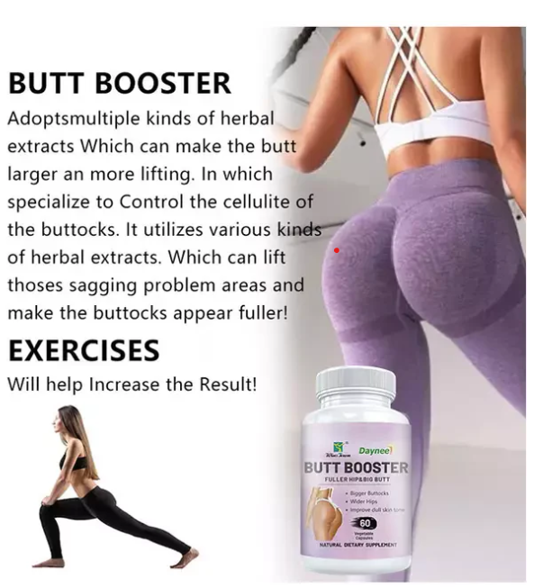 Natural Butt BoosterCapsule | Capsule for Wider Hips, Bigger Buttocks andhelps to increase the size of a woman's buttocks, hips, and thighs in a natural and inexpensive way Smooth Skin