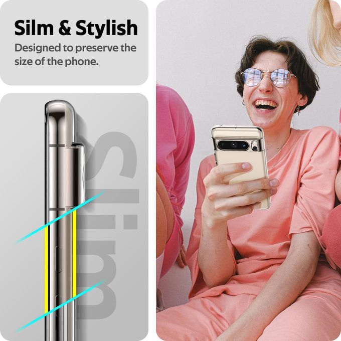 Shockproof Gel Rubber Soft Silicone Protective Phone Case Cover for Google Pixel 8 Pro (Clear)
