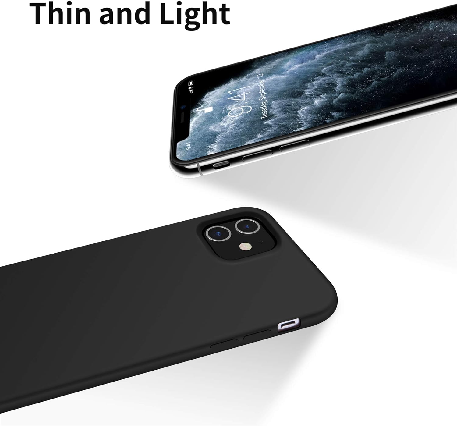 iPhone 11 Case, Liquid Silicone Case, Full Body Protective Cover, Anti-Scratch Soft Microfiber Lining, 6.1 inch