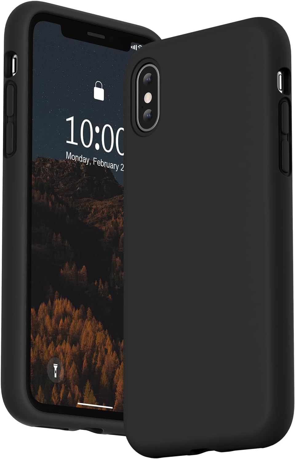 For iPhone X/XS Case, Soft Liquid Silicone Slim Rubber Full Body Protective iPhone X/XS Case/Cover